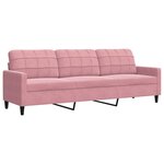 vidaXL Ensemble de canapés 3Pièces et coussins et traversins rose velours