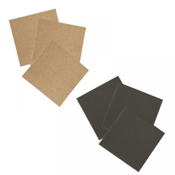 Lot de 6 feuilles abrasives ponçage sec et eau sinto