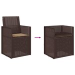 vidaXL Chaises de jardin salle à manger 2 Pièces Marron et taupe PP