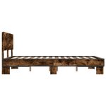 vidaXL Cadre de lit sans matelas chêne fumé 120x200 cm