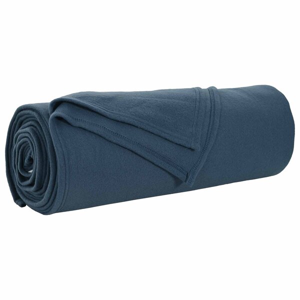 vidaXL Jeté Bleu marine 280 x 210 cm Toison