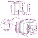 vidaXL Ensemble de mobilier de salle de bain 2 Pièces Bois Ancien