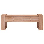 vidaXL Table basse 110x60x40 cm Bois de teck massif
