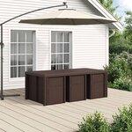 vidaXL Ensemble de salle à manger pour jardin 7 Pièces Marron et taupe PP