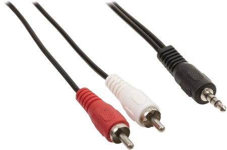 Cable Audio Jack 3,5mm vers 2 x RCA 1,5 m Valueline
