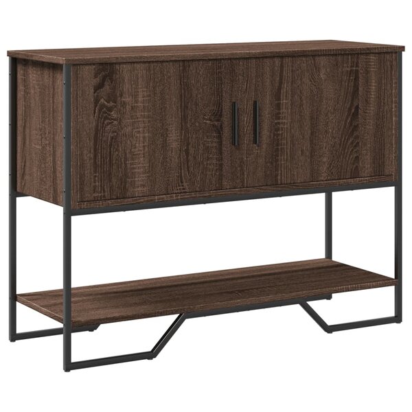 vidaXL Table console chêne marron 100x35x74 5 cm bois d'ingénierie