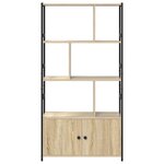 vidaXL Étagère Chêne Sonoma 80 x 30 x 155 5 cm Bois d'ingénierie