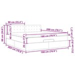 VidaXL Cadre de lit ottoman avec matelas noir 180x200 cm tissu