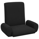 vidaXL Fauteuil de sol ajustable Noir Velours grainé