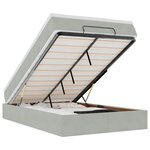 vidaXL Lit ottoman avec matelas gris clair 120x190 cm velours