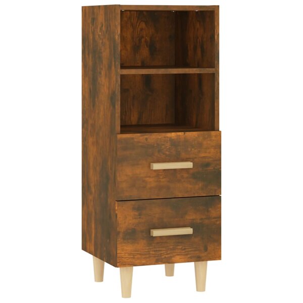 vidaXL Buffet Chêne fumé 34 5x34x90 cm Bois d'ingénierie