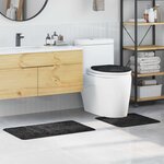 vidaXL Tapis de bain 3 Pièces Gris foncé 50 x 50 cm Polypropylène