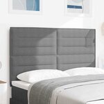 vidaXL Tête de lit avec tête de lit Gris clair 160 cm Tissu côtelé