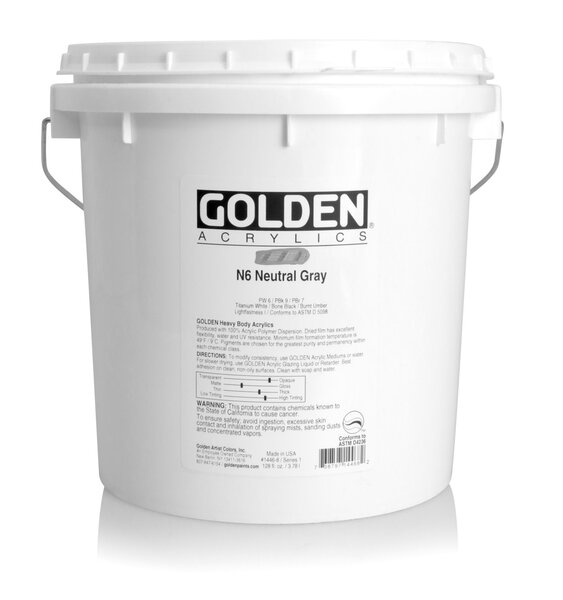 Peinture Acrylic HB Golden 3 78 L Gris Neutre n°6 S1