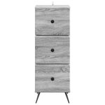 vidaXL Armoire à tiroirs Sonoma gris 33 x 34 5 x 90 cm