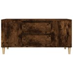 vidaXL Meuble TV Chêne fumé 102x44 5x50 cm Bois d'ingénierie