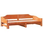 vidaXL Lit de jour et lit gigogne sans matelas 80x200 cm bois massif