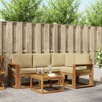 vidaXL Ensemble de canapés d'extérieur 5 Pièces Naturel et Beige