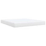 vidaXL Sommier à lattes de lit avec matelas Blanc 180x200cm Similicuir