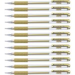 Stylo roller à encre Hybrid Gle Grip Metallic K118  Or x 12 PENTEL