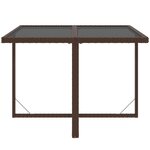 vidaXL Ensemble à manger de jardin et coussins 9 Pièces Poly rotin Marron