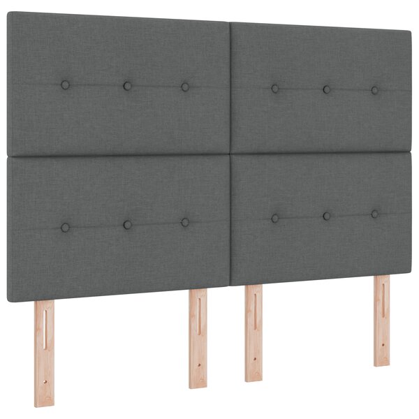 Tête de lit LED vidaXL Gris foncé 72 cm en tissu
