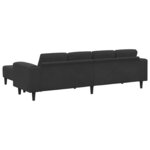 vidaXL Ensemble de Canapés Noir Velours