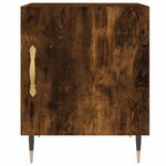 vidaXL Table de chevet chêne fumé 40x40x50 cm bois d'ingénierie