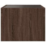 vidaXL Table basse avec LED infini chêne marron 40x40x30 cm