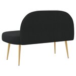 vidaXL Banc rembourré avec dossier Noir 110 x 60 x 76 cm Polyester