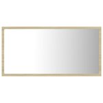 vidaXL Miroir LED de salle de bain Chêne sonoma 80x8 5x37 cm Acrylique