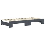 vidaXL Lit de jour avec gigogne et tiroirs sans matelas 90x200 cm