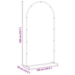 vidaXL Arche de mariage Blanc 100 x 39 x 200 cm Acier