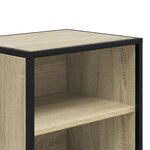vidaXL Table de chevet chêne sonoma 40x31x50cm bois d'ingénierie métal