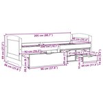 vidaXL Lit de jour et 5 tiroirs sans matelas IRUN blanc rose 90x200 cm