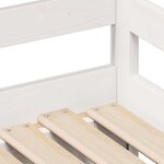 vidaXL Lit de jour et tiroirs sans matelas blanc 90x200 cm bois massif