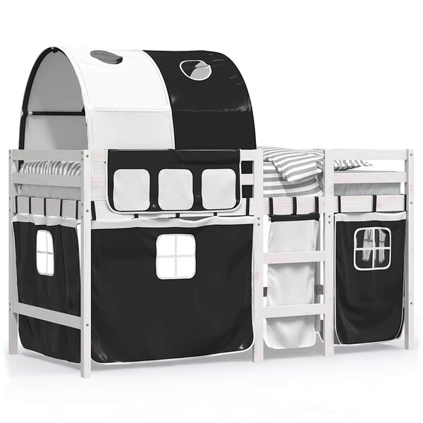 vidaXL Lit mezzanine enfants avec tunnel sans matelas 90x190 cm