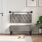 vidaXL Tête de lit suspendue Avec lumière LED Taupe Tissu