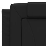 vidaXL Coussin de tête de lit noir 140 cm similicuir