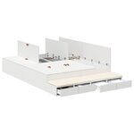vidaXL Cadre de lit de rangement Blanc 160x200 cm