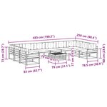 vidaXL Ensemble de canapés d'extérieur 11 pc Blanc et gris clair