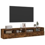 vidaXL Meubles TV muraux 2 Pièces chêne fumé 80x30x30cm bois d'ingénierie