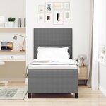 vidaXL Lit à Sommier avec Matelas Gris Clair 90x200 cm Velours Côtelé