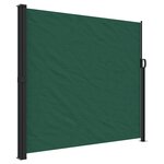 vidaXL Auvent latéral rétractable vert foncé 180x500 cm
