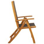vidaXL Ensemble à manger de jardin 9Pièces bois d'acacia solide textilène