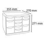 Moule De Classement Storebox Multi 11 Tiroirs Black Office - Noir/arlequin - Exacompta
