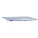 vidaXL Auvent Rétractable with Bleu et blanc 6 x 3 m Tissu et métal