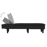 vidaXL Chaise longue noir velours