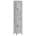 vidaXL Buffet haut Gris béton 34 5x34x180 cm Bois d'ingénierie