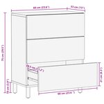 vidaXL Buffet Finition Lavage Blanc 60 x 33 x 75 cm